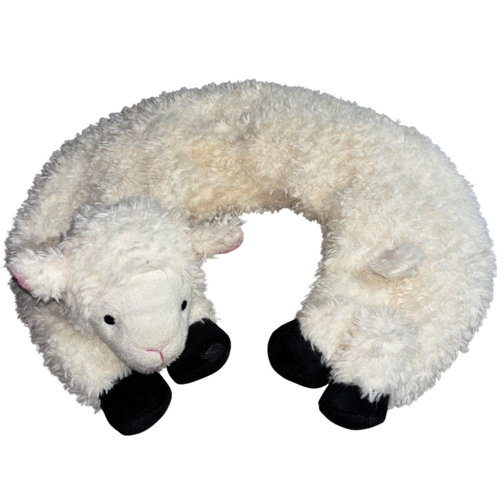 Spa Comforts Lamb Microwaveable Neck Wrap Plush Sheep Rice Filled Pillow Comfort